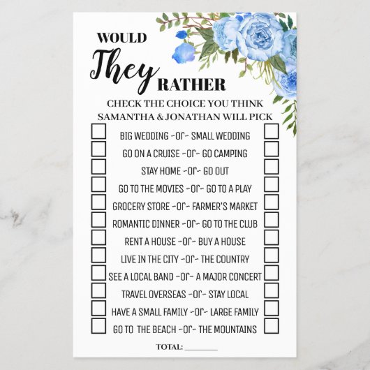 彼らはむしろ英語のシャワーゲスペインのームカードをシャワーする チラシ (正面)