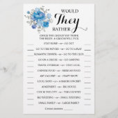 彼らはむしろ青い花のシャワーゲームカードを チラシ (正面)