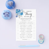 彼らはむしろ青い花のシャワーゲームカードを チラシ (シングル)