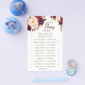 彼らはむしろMarsala花シャワーゲームカード チラシ (シングル)