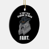 彼らはもしあなたの背骨のミームの後ろに話しおもしろいている セラミックオーナメント (右)