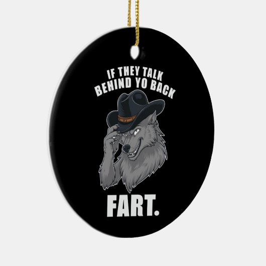 彼らはもしあなたの背骨のミームの後ろに話しおもしろいている セラミックオーナメント (右)