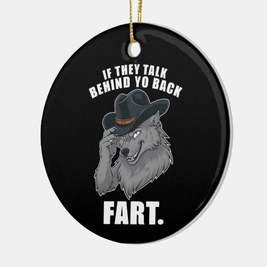 彼らはもしあなたの背骨のミームの後ろに話しおもしろいている セラミックオーナメント (左)