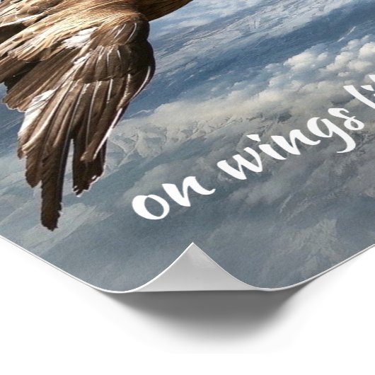 彼らはイーグルやる気を起こさせる引用文を舞う ポスター (角)