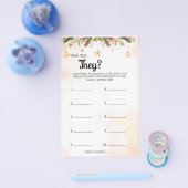 彼らはクリスマスブライダルシャワーのゲームカード チラシ (シングル)