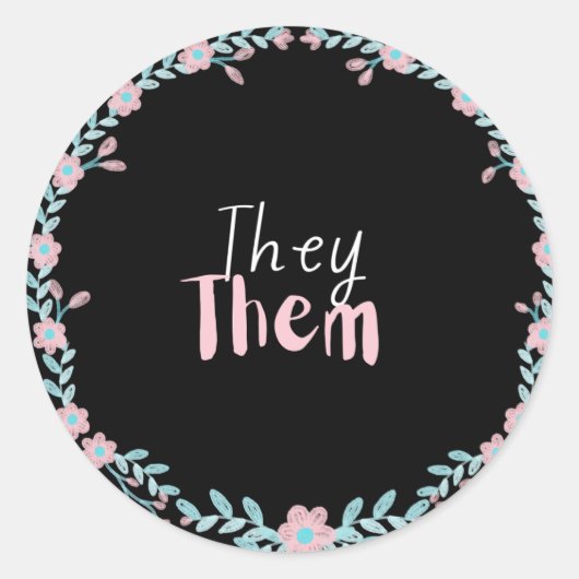 彼らはステッカー ラウンドシール (正面)