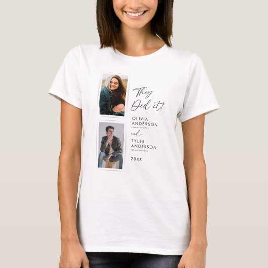 彼らはダブル卒業写真Tシャツを作った Tシャツ (正面)