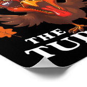 彼らはトルコ食べのトランプの感謝祭おもしろいである ポスター (角)