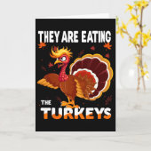彼らはドナルドトランプよりも面白い turkey を食べている カード (黄色い花)