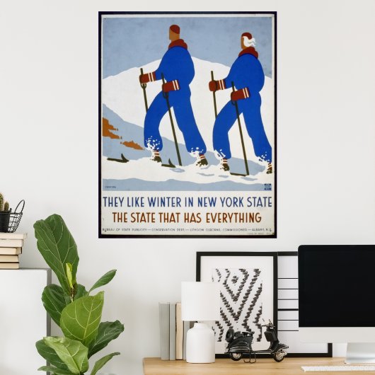 彼らはニューヨークの冬が好き州 ポスター (ホームオフィス)