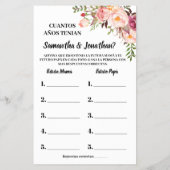 彼らはバイリンガルピンクのゲームカードをシャワーで古い チラシ (裏面)