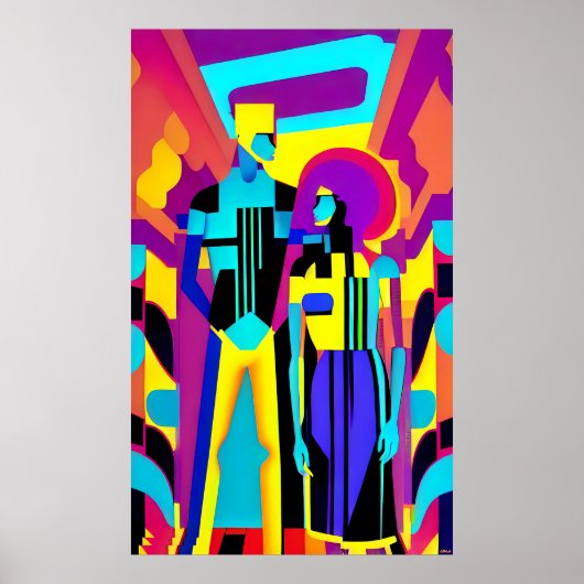 彼らはパーティーで会った – Ken Gage Art ポスター (正面)