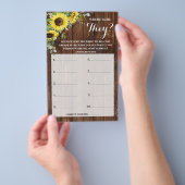 彼らはヒマワリのブライダルシャワーゲームカード チラシ (ハンドル)