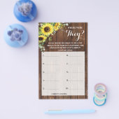 彼らはヒマワリのブライダルシャワーゲームカード チラシ (シングル)