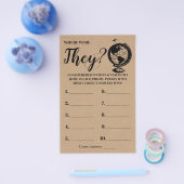 彼らはブライダルシャワーゲーム素朴カードはどこにいた チラシ (シングル)