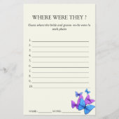 彼らはブライダルシャワーゲーム蝶フライヤー チラシ