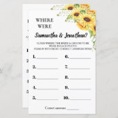 彼らはブライダルシャワー英語のゲスペインのーム (正面/裏面)