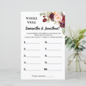 彼らはマルサラ花のブライダルシャワーゲーム (スタンド正面)