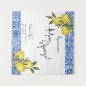 彼らはメイン絞りレモンタイルシャワー歓迎を見つけた タペストリー (正面(横))