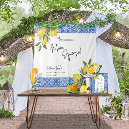 彼らはメイン絞りレモンタイルシャワー歓迎を見つけた タペストリー