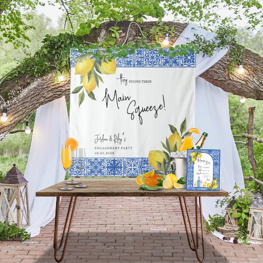 彼らはメイン絞りレモンタイルシャワー歓迎を見つけた タペストリー