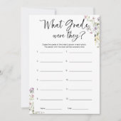 彼らは何年生だったブライダルシャワーゲーム 招待状 (正面)