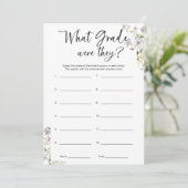 彼らは何年生だったブライダルシャワーゲーム 招待状 (スタンド正面)