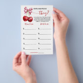 彼らは何歳だったさくらんぼ赤ちゃんシャワーゲームカード チラシ (ハンドル)