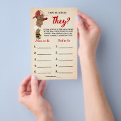 彼らは何歳だったオウム消防士の赤ちゃんシャワーのゲームカード チラシ (ハンドル)