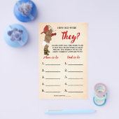 彼らは何歳だったオウム消防士の赤ちゃんシャワーのゲームカード チラシ (シングル)