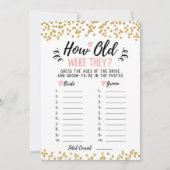 彼らは何歳だったブライダルシャワーやヘンパーティーカード 招待状 (正面)