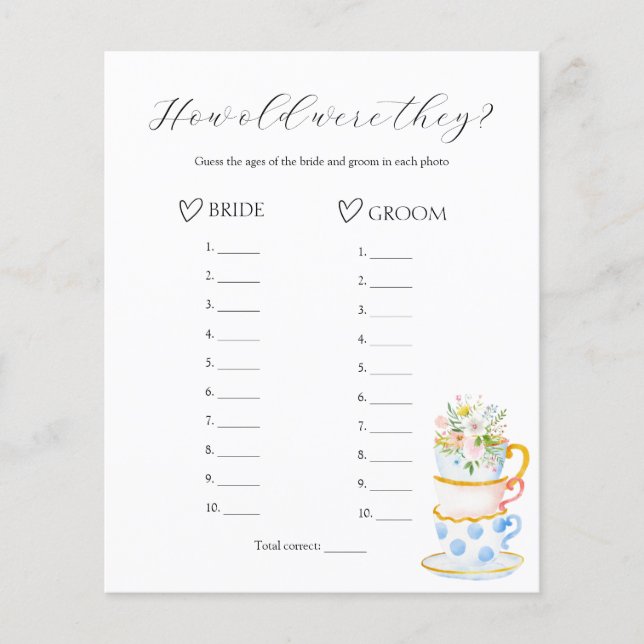 彼らは何歳だったブライダルシャワー (正面)