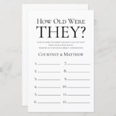 彼らは何歳だったブライダルシャワー (正面/裏面)