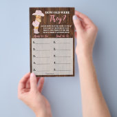 彼らは何歳だった女性のカーボーイ赤ちゃんシャワーゲームカード チラシ (ハンドル)