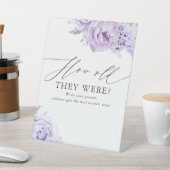 彼らは何歳だった書-あなたの推測 – 紫 台座サイン (インサイチュ)