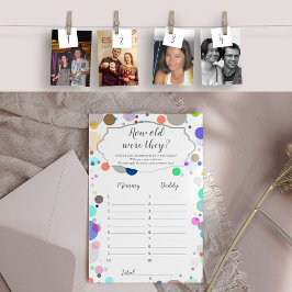 彼らは何歳だった、年齢の赤ちゃんシャワーのゲームを推測