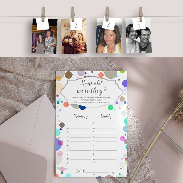 彼らは何歳だった、年齢の赤ちゃんシャワーのゲームを推測 (How old were they?)