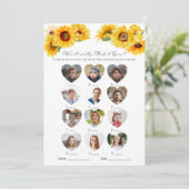 彼らは何歳だった？ 花嫁と花婿の結婚前パーティ 招待状 (スタンド正面)