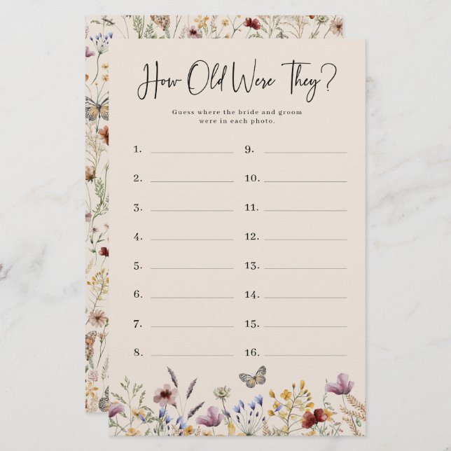 彼らは何歳になった (正面/裏面)