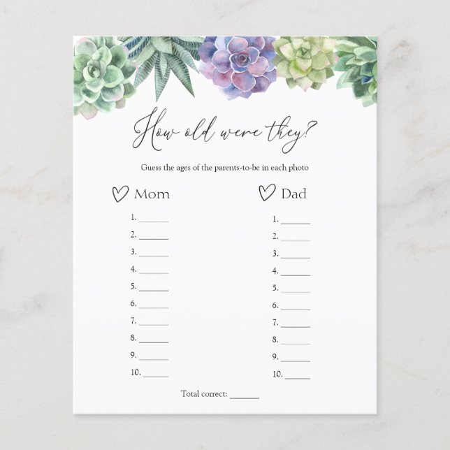 彼らは何歳の親ゲームをしていたか多肉的だ (正面)