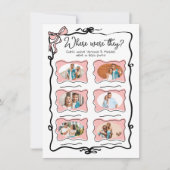 彼らは写真の手を引いた弓のブライダルゲーム 招待状 (正面)