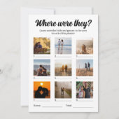 彼らは写真の推測ゲームをどこに行っていた カード (正面)