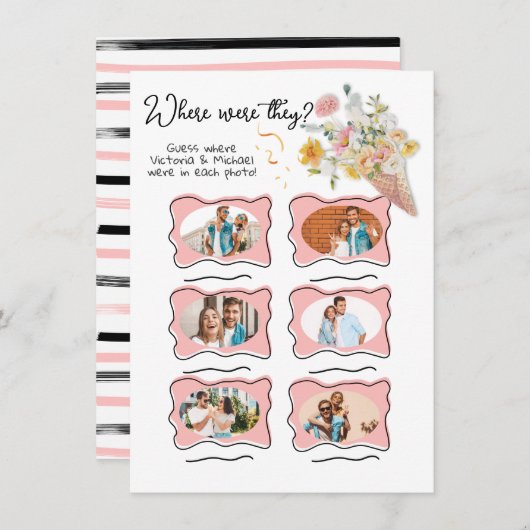 彼らは写真スクープされたブライダルゲーム 招待状 (正面/裏面)