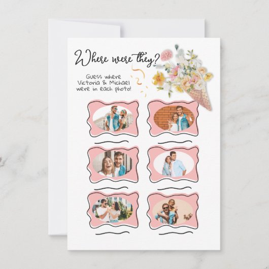 彼らは写真スクープされたブライダルゲーム 招待状 (正面)