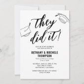 彼らは合同の卒業式を行った 招待状 (正面)