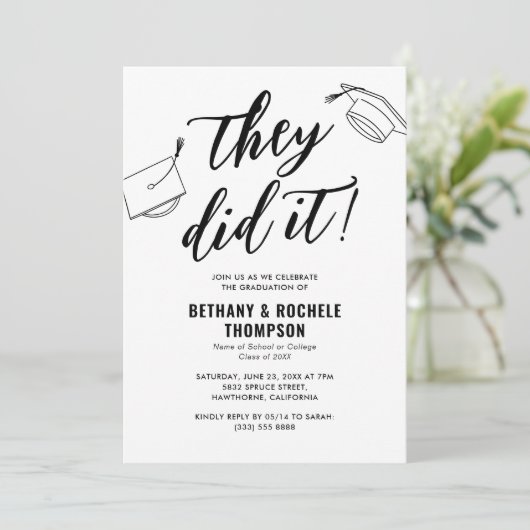 彼らは合同の卒業式を行った 招待状 (スタンド正面)