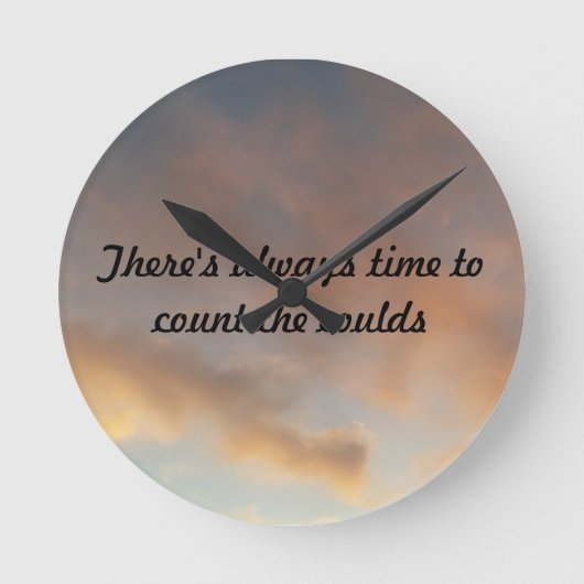 彼らは常に雲を数える時間がある ラウンド壁時計 (正面)