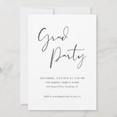 彼らは幼稚園のダブル卒業写真を撮った 招待状 (裏面)