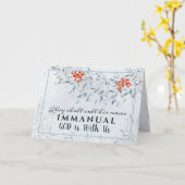 彼らは彼の名前をイマニュエル、クリスマスと呼ぶ カード (黄色い花)