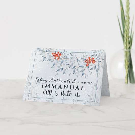 彼らは彼の名前をイマニュエル、クリスマスと呼ぶ カード (正面)